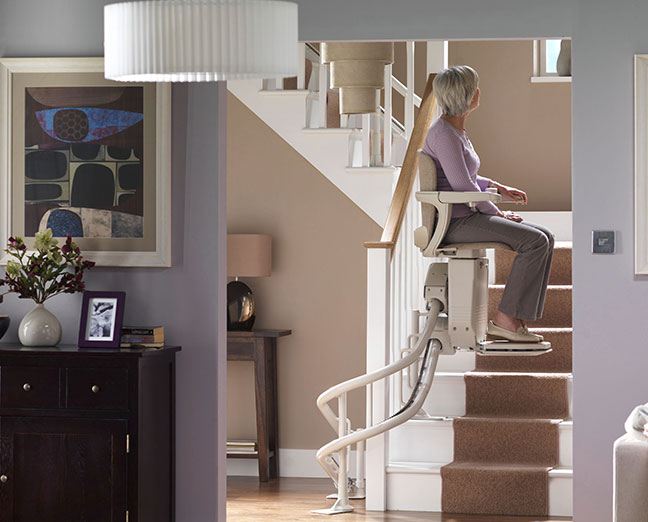 Stannah Trapliften voor gebogen trappen
