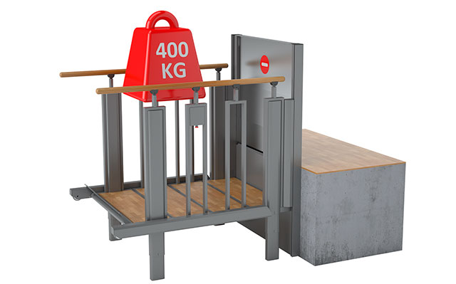 Maximale hefvermogen van een plateaulift